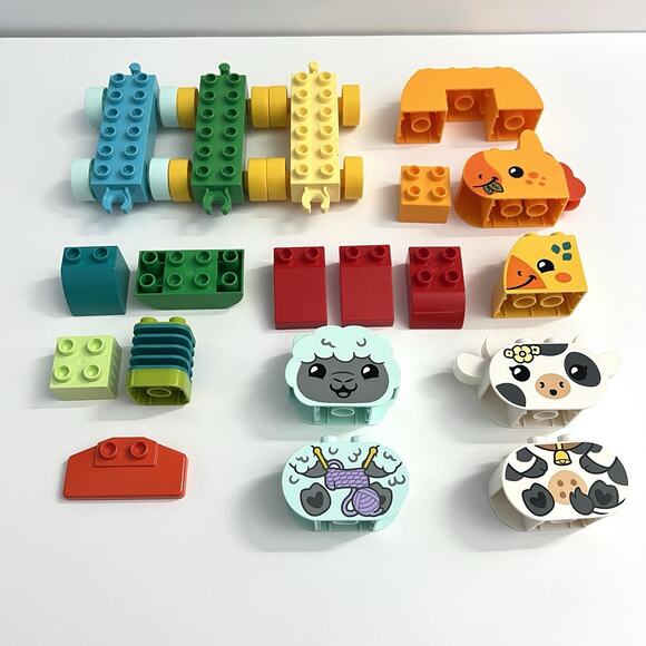Lego Duplo 10412 Animal Train Block Building Toy Set Lamb Cow Rooster Horse - Picture 8 of 9